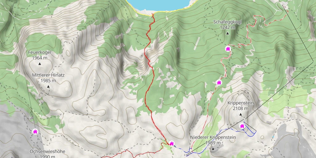 Map of the trail for Gjaidalm