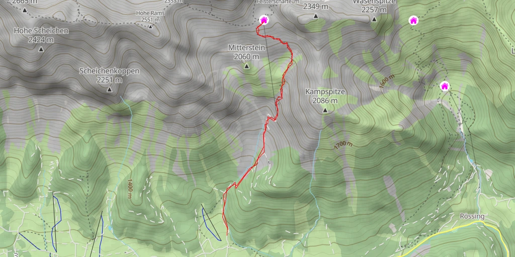 Map of the trail for Guttenberghaus