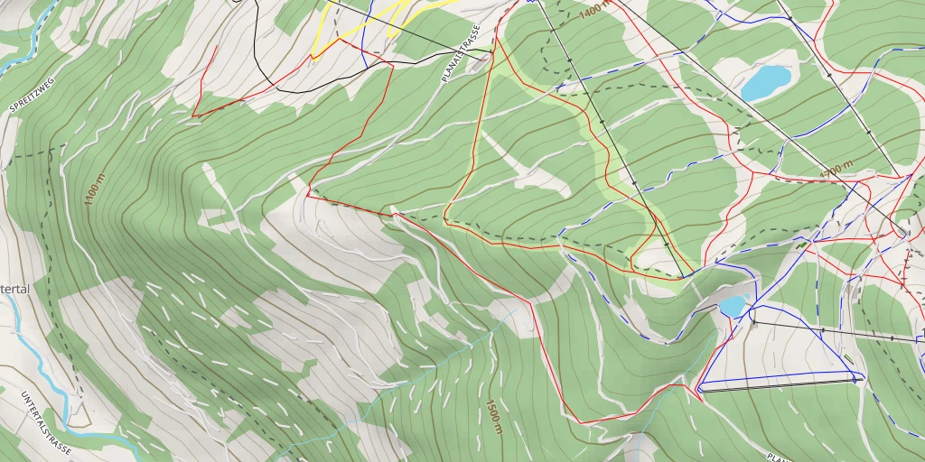 Map of the trail for Weitmoosabfahrt