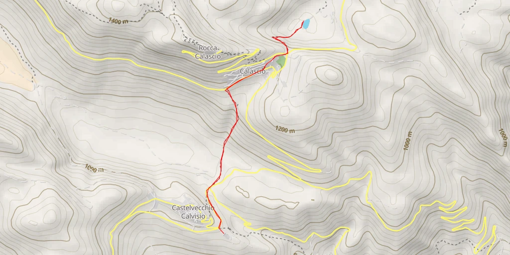 Map of the trail for Lago di Calascio