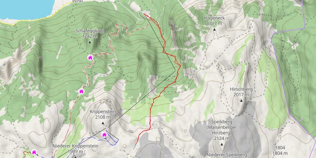 Map of the trail for Däumelsee