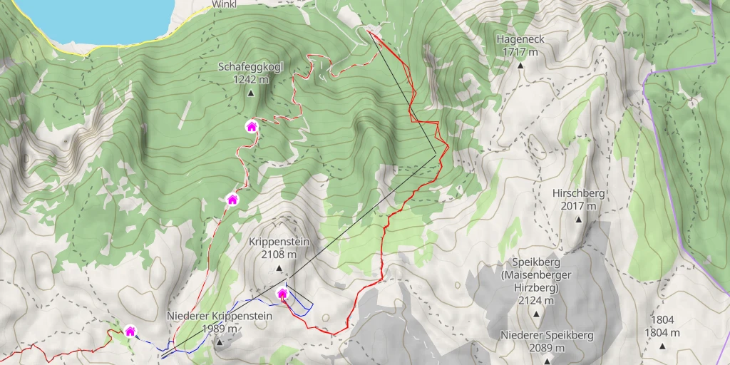 Map of the trail for Lodge