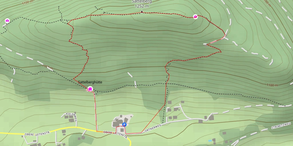 Map of the trail for Umwelt- und Naturlehrpfad