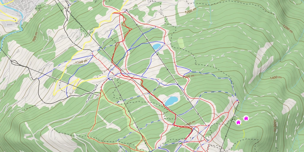 Carte de l'itinéraire :  Bergrettungshütte - Planaistraße