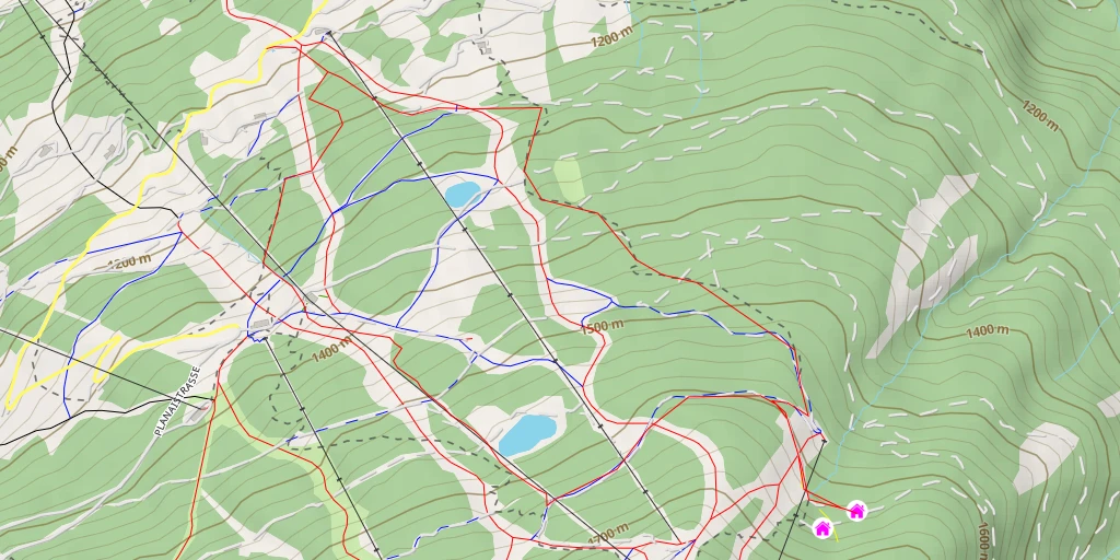 Map of the trail for Burgstallhütten