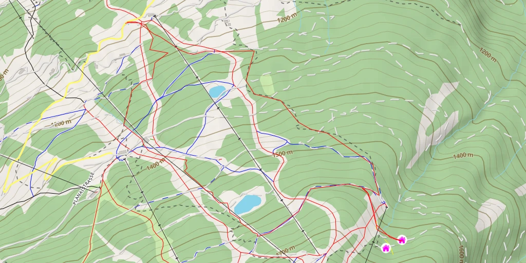 Map of the trail for Burgstallhütten