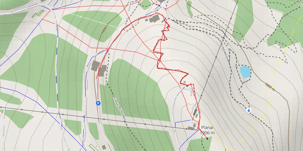 Map of the trail for Planai