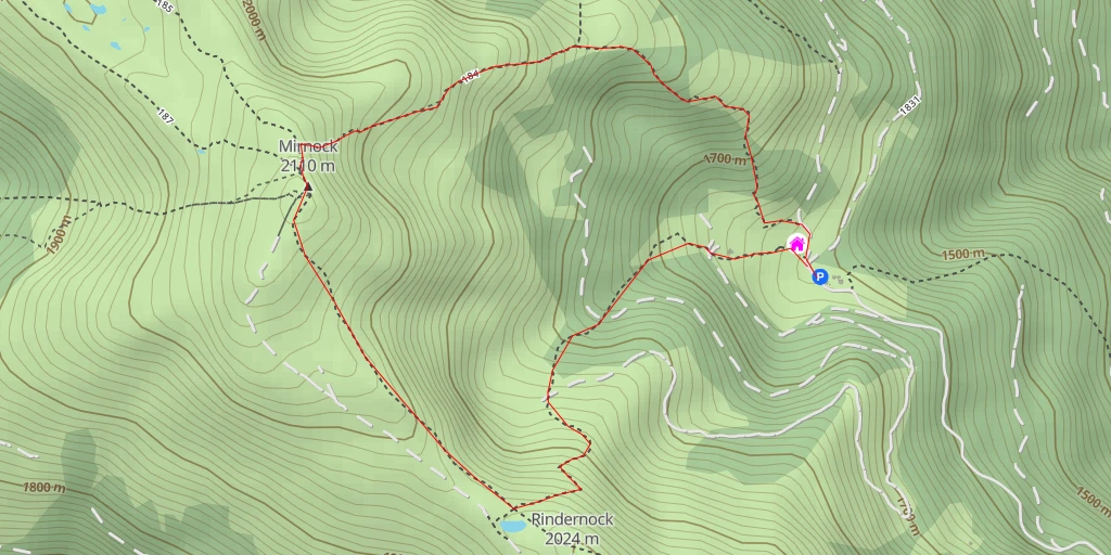 Map of the trail for Mirnock