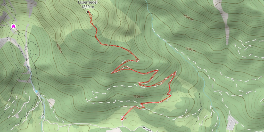 Map of the trail for Luserriedel