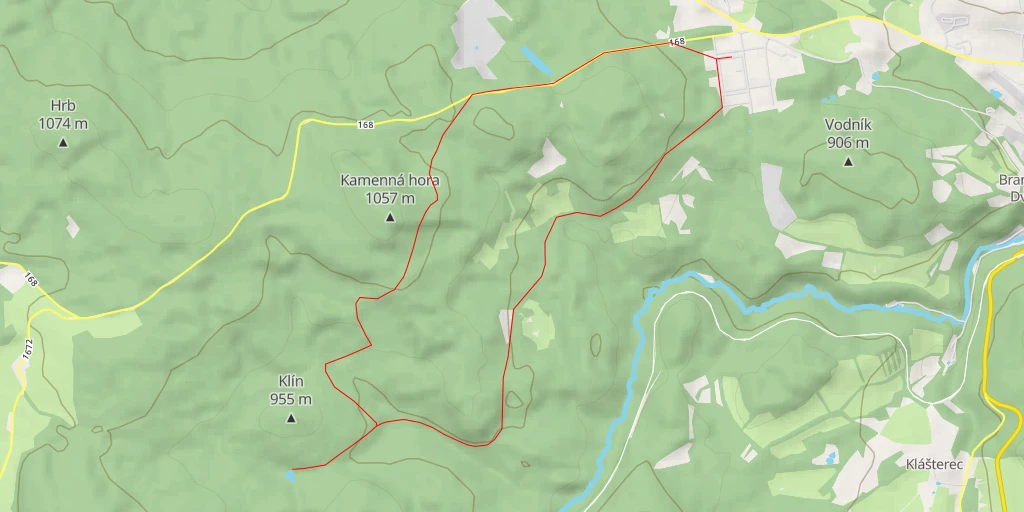 Map of the trail for Brložské jezírko