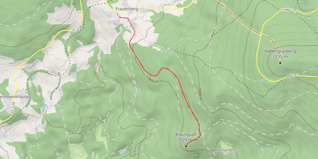 Map of the trail for Klausgupf