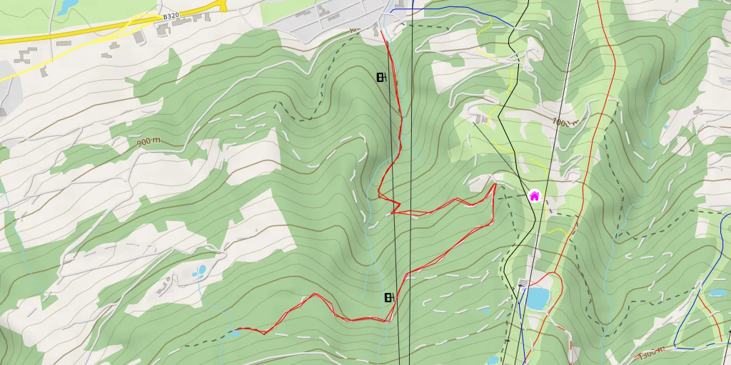 Map of the trail for Salleitnerteich