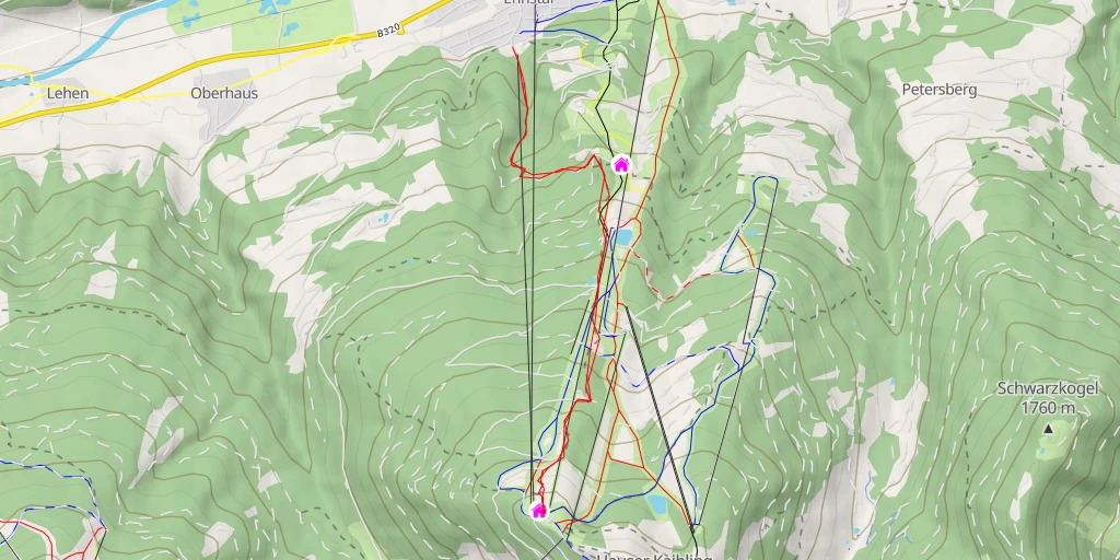 Carte de l'itinéraire :  Krummholzhütte