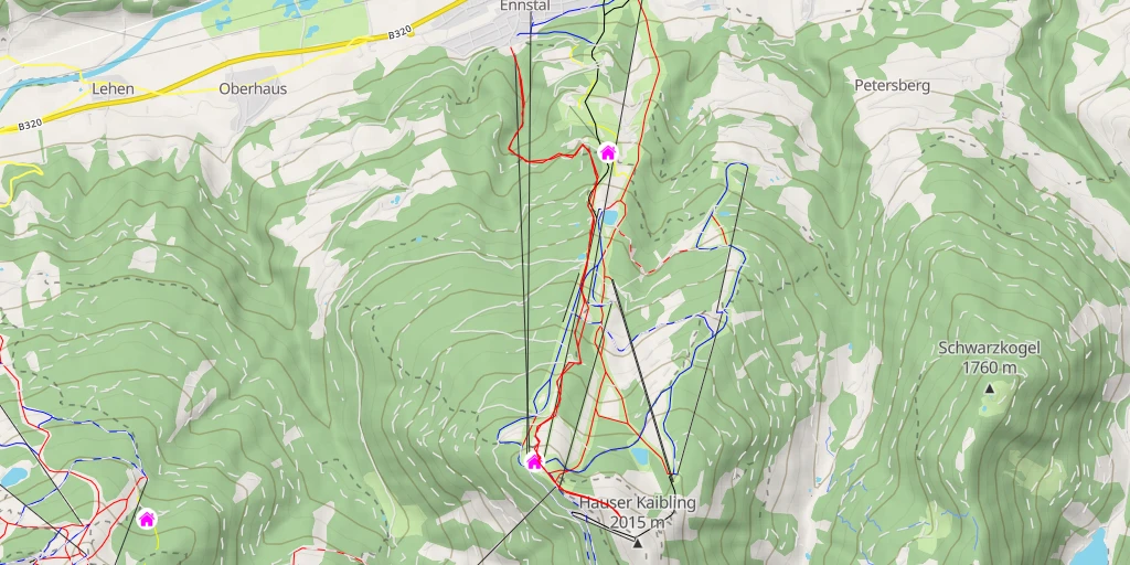 Carte de l'itinéraire :  Weststartplatz