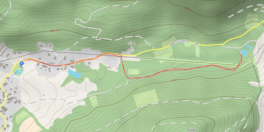 Map of the trail for Krastalstraße - Krastalstraße