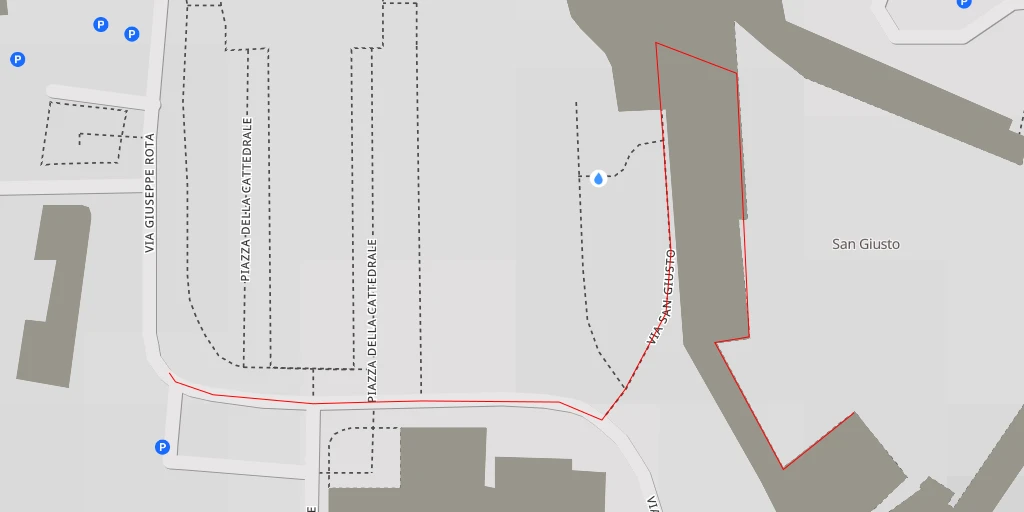 Carte de l'itinéraire :  Colle di San Giusto