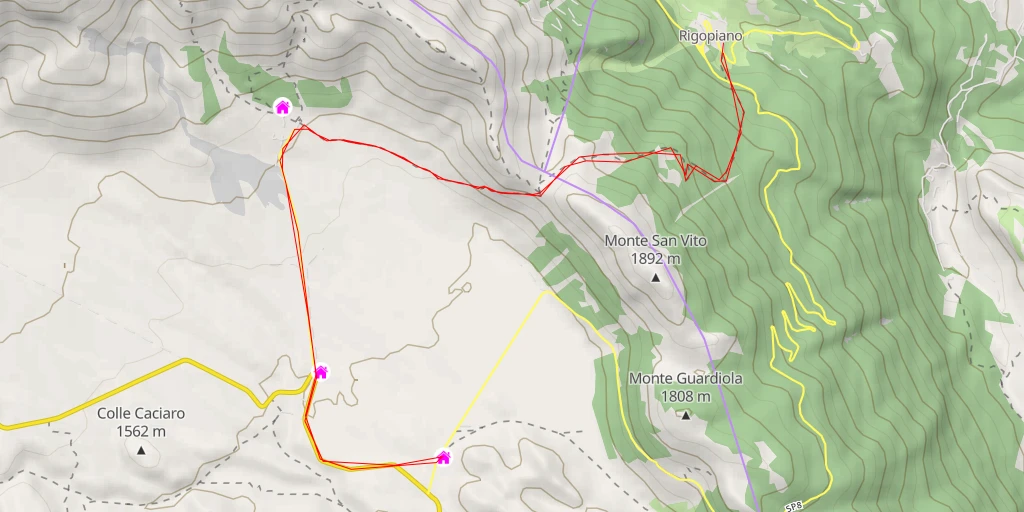 Map of the trail for Rifugio San Francesco