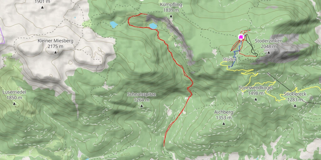 Carte de l'itinéraire :  Schwiegermuttersprung