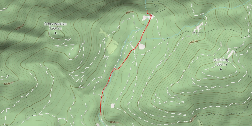 Map of the trail for Gradenbachwasserfall