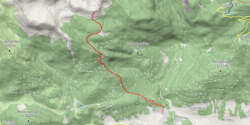 Map of the trail for Kufstein