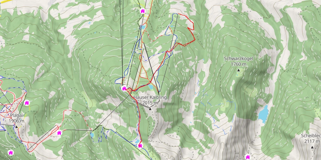 Carte de l'itinéraire :  Naturfreundeschutzhaus Kaiblingalm