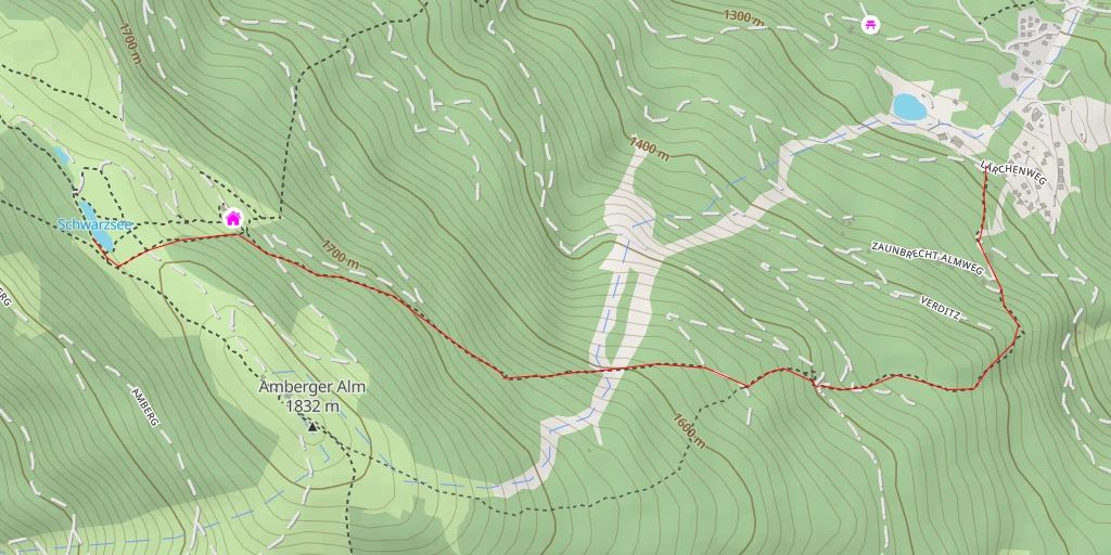 Map of the trail for Schwarzsee