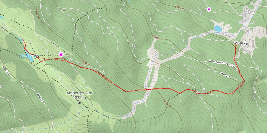 Carte de l'itinéraire :  Verditz