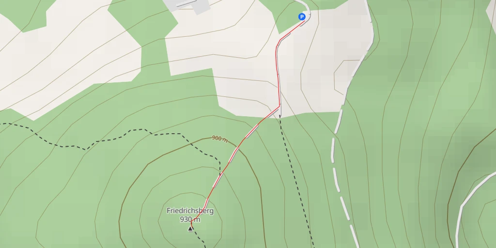 Map of the trail for Friedrichsberg