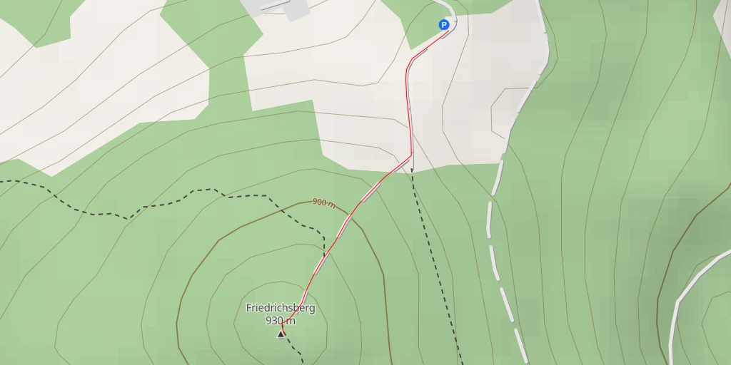 Map of the trail for AI - Aussichtsturm Friedrichsberg