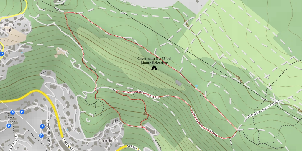 Map of the trail for Via delle Beatitudini - Trieste