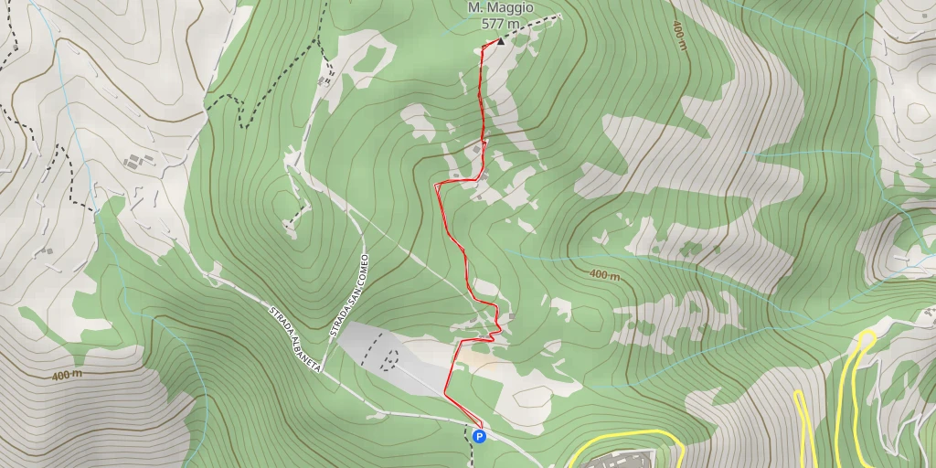 Map of the trail for M. Maggio