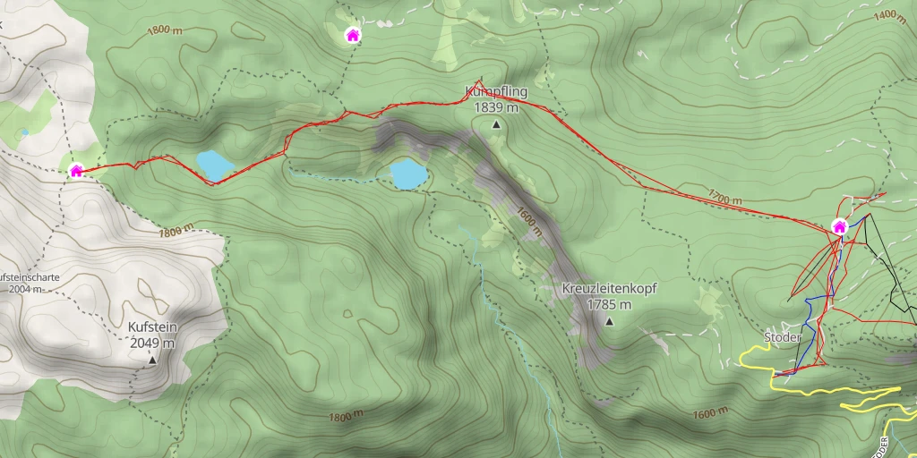 Map of the trail for Grafenbergalm