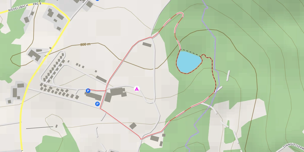 Map of the trail for Knaus Campingpark Lackenhäuser - Lackenhäuser