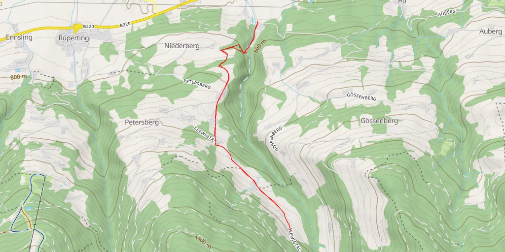 Carte de l'itinéraire :  Seewigtal