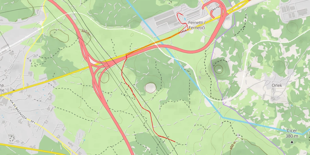 Carte de l'itinéraire :  stagno / kal