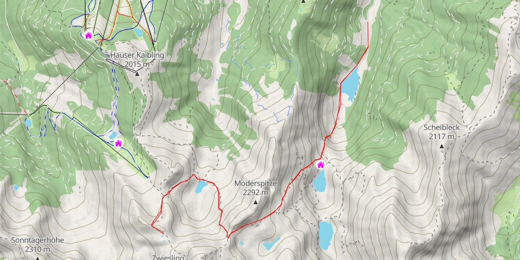 Carte de l'itinéraire :  Seeschartl - Schafwanderweg