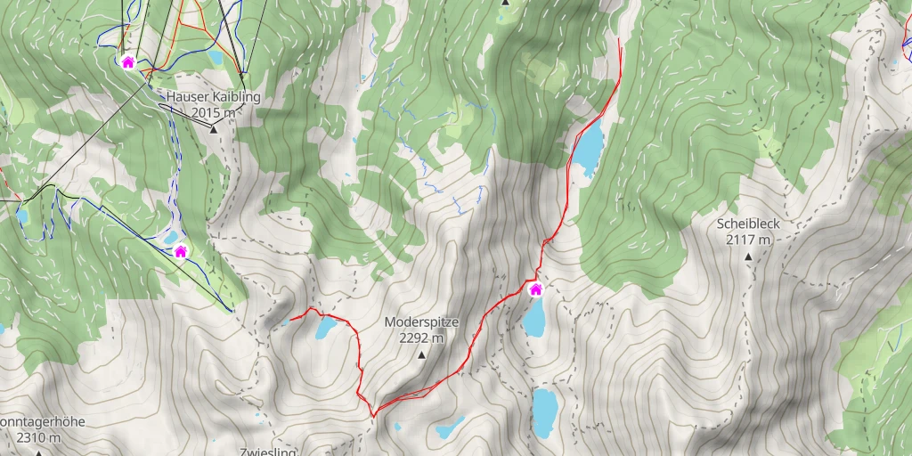 Carte de l'itinéraire :  Seeschartl - Schafwanderweg