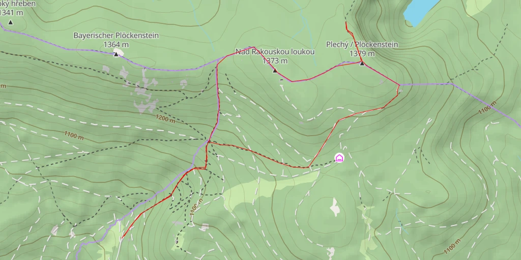 Map of the trail for AI - Kučerova vyhlídka