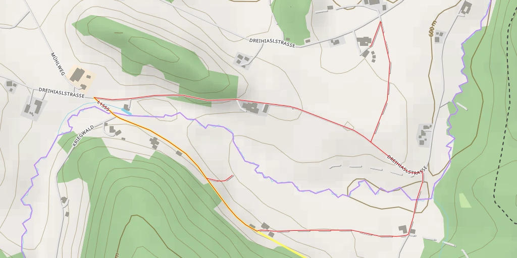 Map of the trail for L1555 - L1555