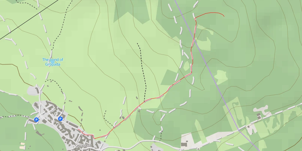 Map of the trail for Naravno okno