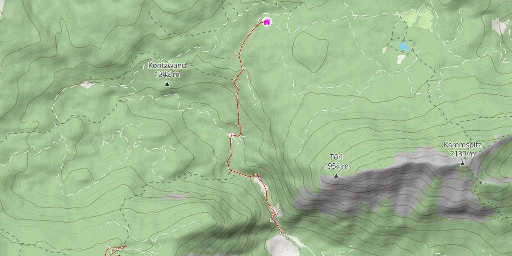 Map of the trail for Viehbergalm