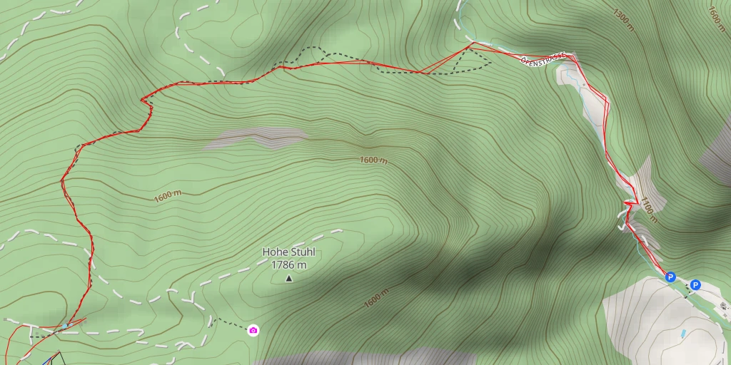 Carte de l'itinéraire :  Rotwandschlagweg