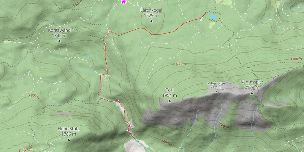 Map of the trail for Klausgrabenstraße