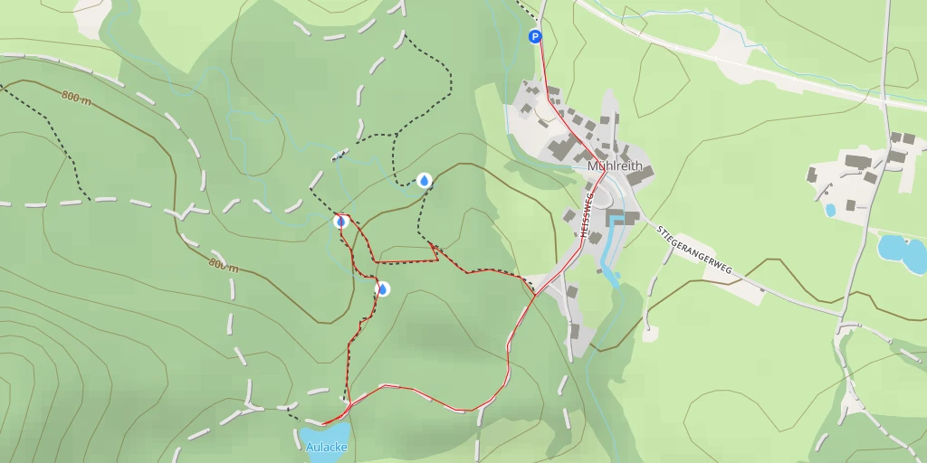 Map of the trail for Aulacke