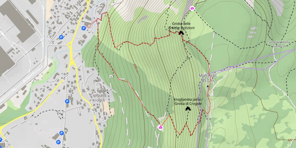 Carte de l'itinéraire :  Decollo Socerb