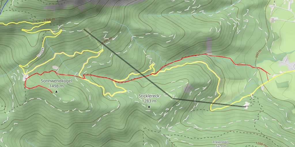 Carte de l'itinéraire :  Sonnwendkogel