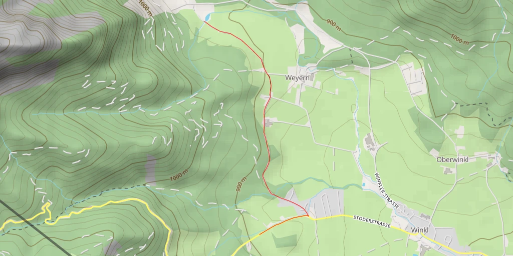 Map of the trail for Winkler Straße