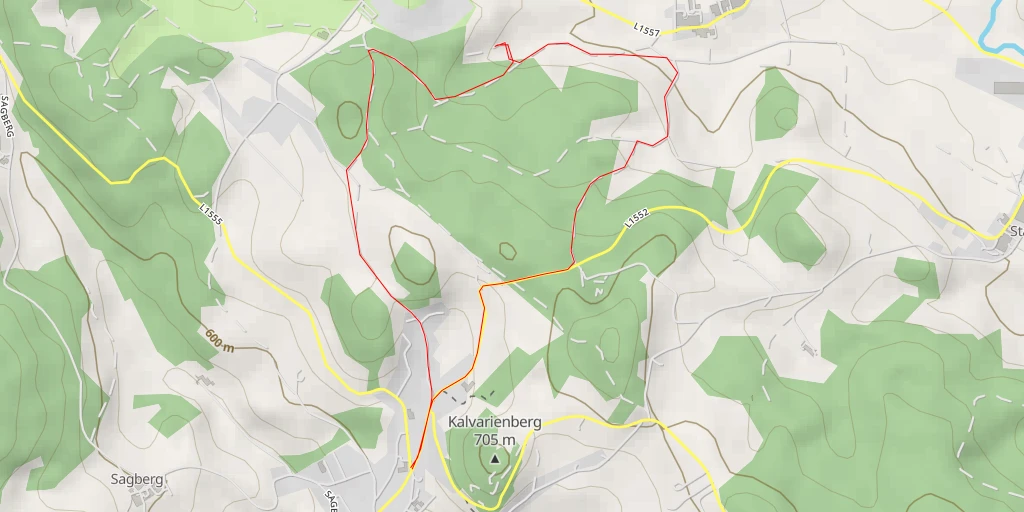 Map of the trail for L1557 - L1557