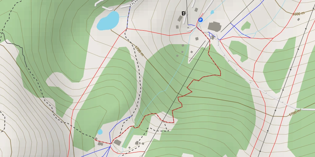 Carte de l'itinéraire :  Jagdhütte - Talabfahrt - Michaelerberg-Pruggern