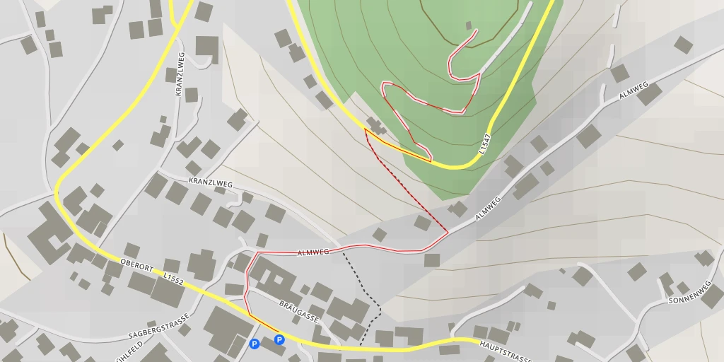 Map of the trail for Kalvarienberg